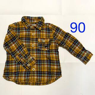 ミキハウス(mikihouse)のミキハウス　DOUBLE.B ダブルB チェックシャツ　長袖　90サイズ(ブラウス)