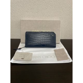 ジミーチュウ(JIMMY CHOO)の☆最終値下げ☆ ジミー・チュウ　ラウンドファスナー　ウォレット　ネイビー(長財布)