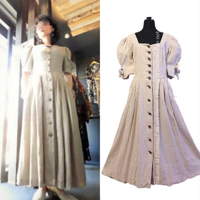 GUNNE SAX(ガニーサックス)のオーストリア チロル ドレス ワンピース リネン レディースのワンピース(ロングワンピース/マキシワンピース)の商品写真