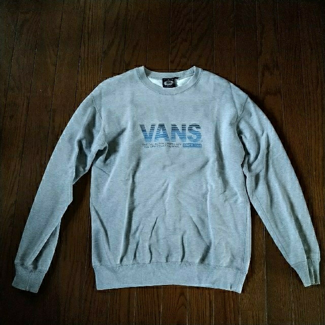 VANS(ヴァンズ)のU.S.モデル　VANS　ラメロゴ入りスウェット　霜降りグレー メンズのトップス(スウェット)の商品写真