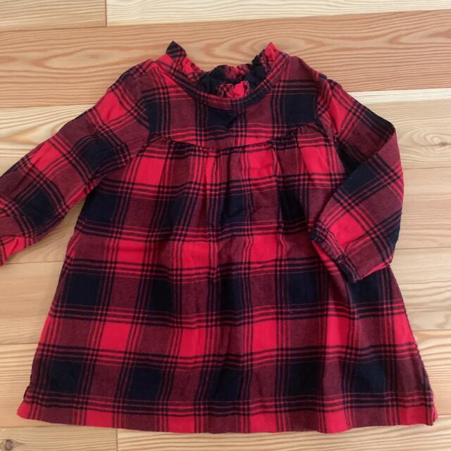 babyGAP(ベビーギャップ)のbabyGAPチェック柄ワンピース キッズ/ベビー/マタニティのベビー服(~85cm)(ワンピース)の商品写真