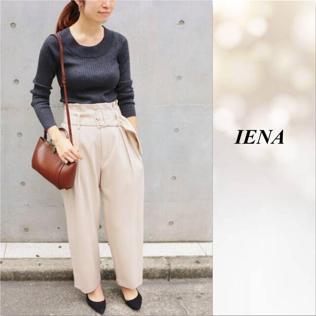 IENA(イエナ)の【IENAイエナ】ボタニーハイウエストパンツ レディースのパンツ(カジュアルパンツ)の商品写真