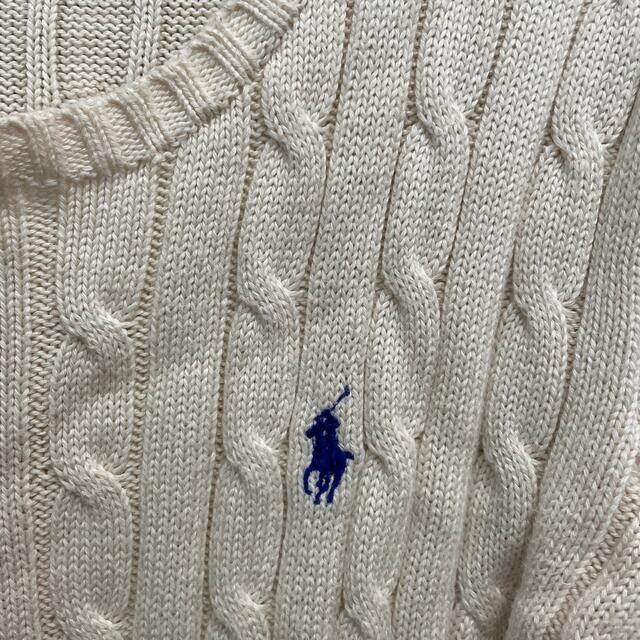 Ralph Lauren(ラルフローレン)のラルフローレン　コットンケーブルニット　ホワイト　Mサイズ レディースのトップス(ニット/セーター)の商品写真