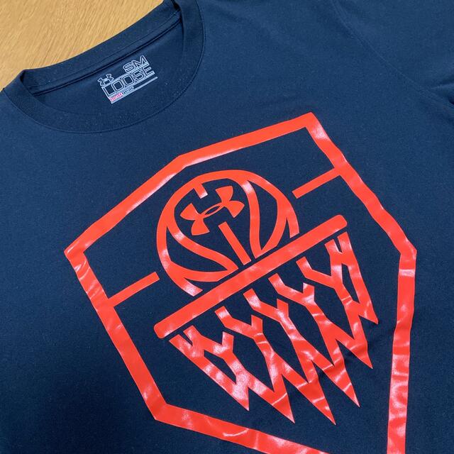 UNDER ARMOUR アンダーアーマー◇キッズSMサイズ150~160☆半袖Tシャツ黒×オレンジバスケの通販 by oymyt 150から160size UNDER ARMOUR
