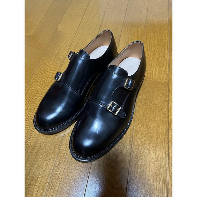 Crockett&Jones(クロケットアンドジョーンズ)の【新品未使用品】カルマンソロジー　ダブルモンクストラップ　黒　金　UK7.5 メンズの靴/シューズ(ドレス/ビジネス)の商品写真