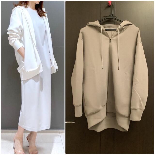 theory luxe 21AW ウォッシャブル ダンボールジャージ パーカー - パーカー