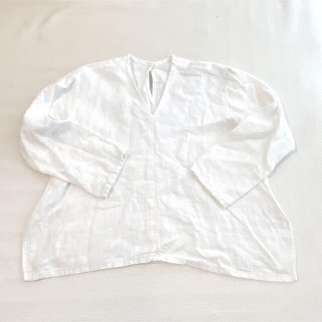 ハンドメイド　おりがみトップス　日本製　国産　生地　linen  キッズ/ベビー/マタニティのキッズ服女の子用(90cm~)(Tシャツ/カットソー)の商品写真