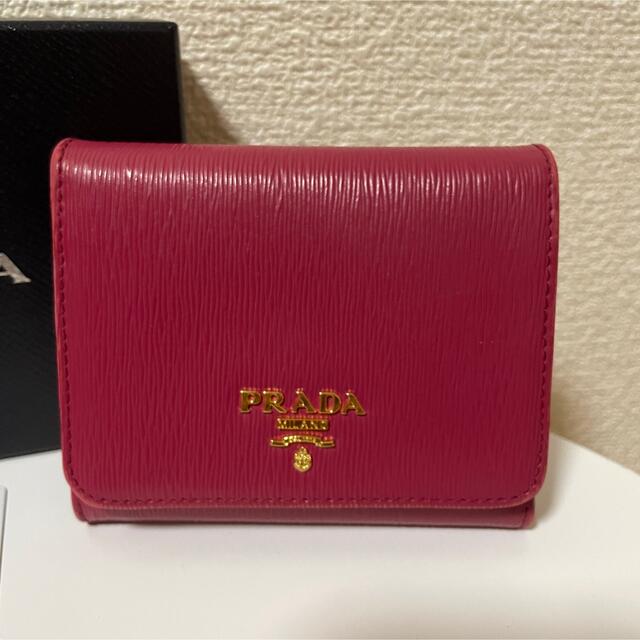 PRADA(プラダ)のプラダ PRADA 三つ折り財布 ヴィッテロムーブ イビスコ 財布 レディースのファッション小物(財布)の商品写真