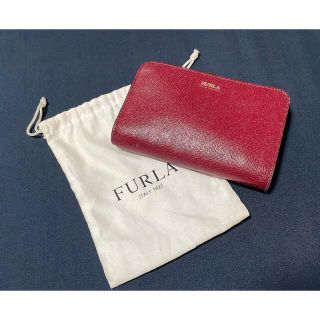 フルラ(Furla)のFURLA フルラ　二つ折り財布 レザー レッド(財布)