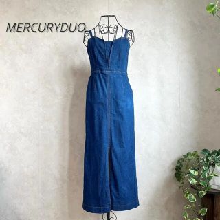 マーキュリーデュオ(MERCURYDUO)の【美品】マーキュリーデュオ　デニムワンピース(ロングワンピース/マキシワンピース)