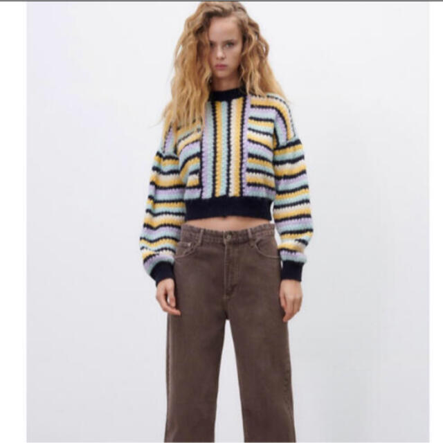 ZARA(ザラ)の新品タグ付 ZARA ザラ ボーダー ニット セーター S レディースのトップス(ニット/セーター)の商品写真