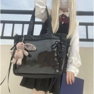 【人気のブラック入荷】痛バック　クリアトート　痛バ　 地雷　　推し活　オタ活(トートバッグ)