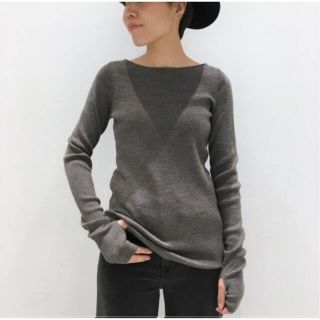 アパルトモンドゥーズィエムクラス(L'Appartement DEUXIEME CLASSE)の未使用 L'Appartement Rib B/N Knit 指抜きニット(ニット/セーター)