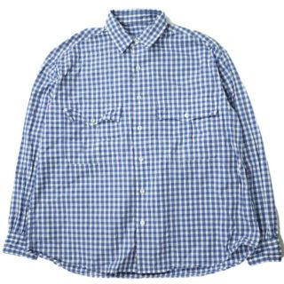 Porter Classic ポータークラシック 20SS 日本製 ROLL UP GINGHAM CHECK SHIRT ロールアップ ギンガムチェックシャツ S BLUE 長袖 トップス【中古】【Porter Classic】(シャツ)