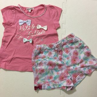 エニィファム(anyFAM)のany FAM  女の子 サイズ100 上下セット(Tシャツ/カットソー)