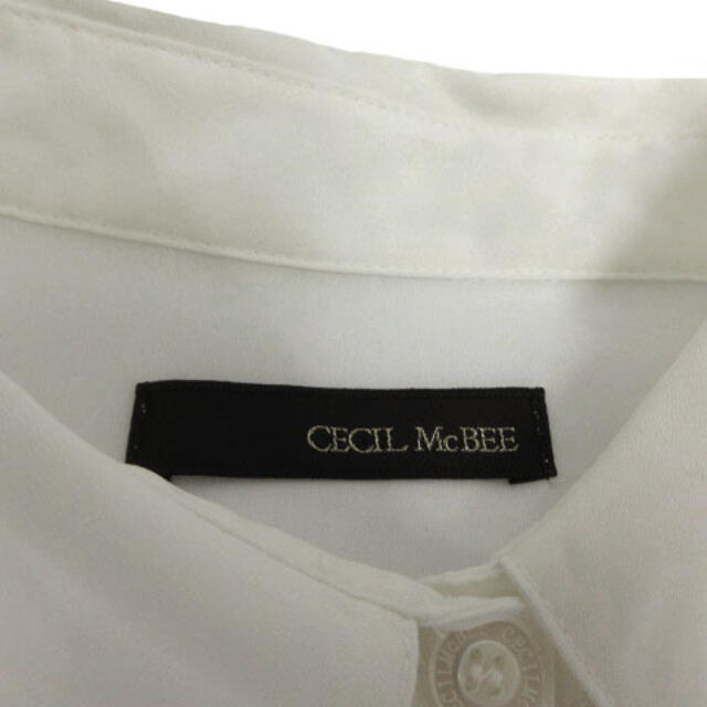 CECIL McBEE(セシルマクビー)のセシルマクビー CECIL McBEE シャツ 長袖 シアーシャツ オフ白 M レディースのトップス(シャツ/ブラウス(長袖/七分))の商品写真