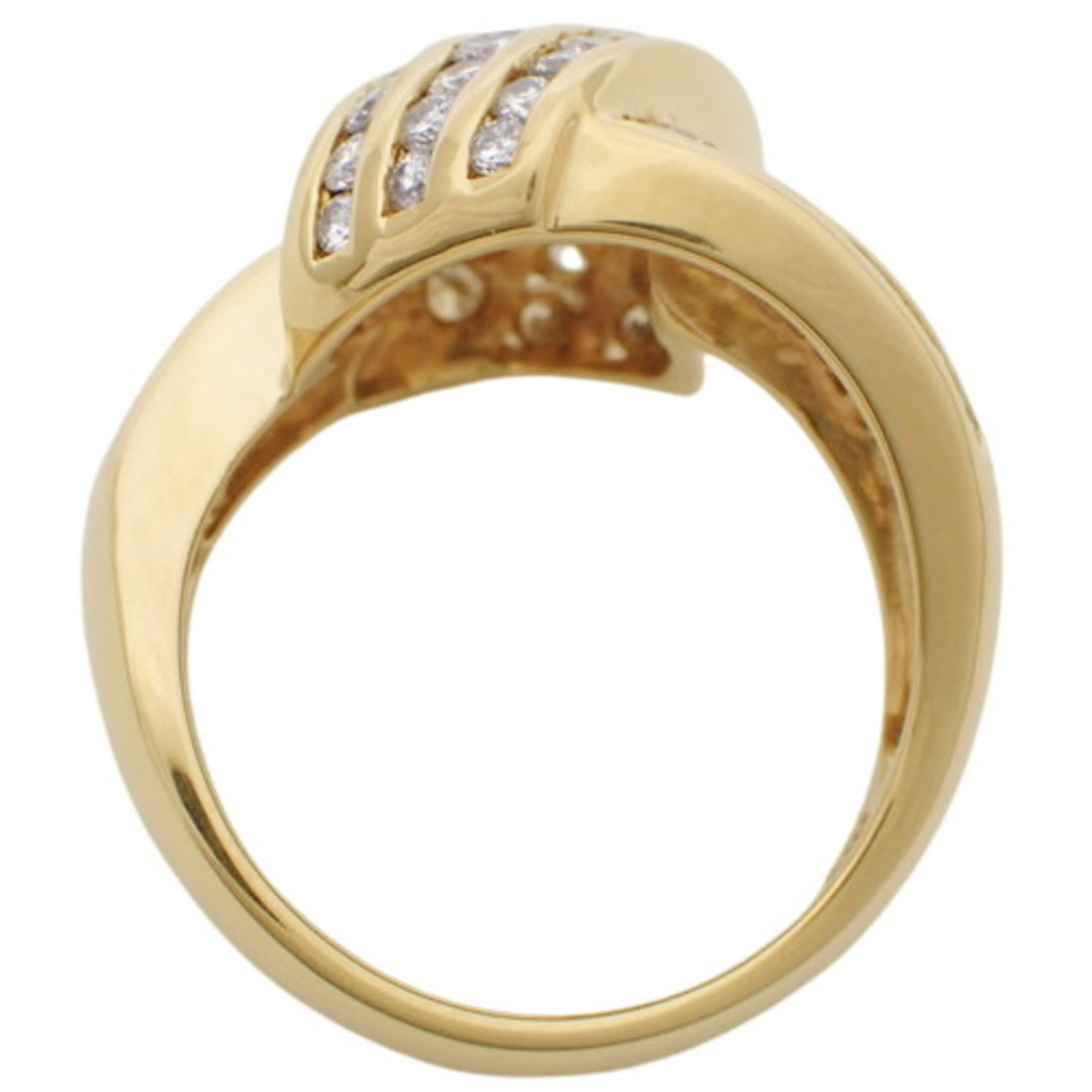 ノーブランドリング・指輪 パヴェダイヤモンドリング K18 イエローゴールド YG ゴールド金 40802030677