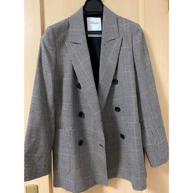 L'Appartement DEUXIEME CLASSE(アパルトモンドゥーズィエムクラス)のアパルトモン  check handsome jacket 34  レディースのジャケット/アウター(テーラードジャケット)の商品写真