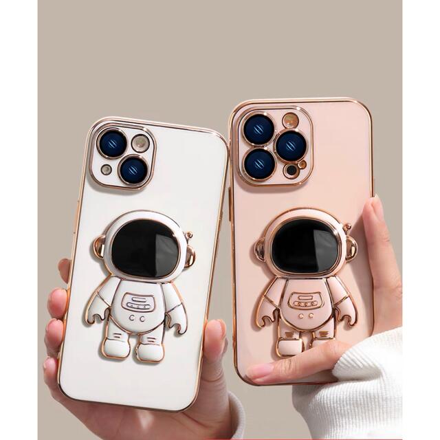 ☆宇宙飛行士スタンド付き☆ 最新 iPhone14pro ソフトケース ピンク スマホ/家電/カメラのスマホアクセサリー(iPhoneケース)の商品写真