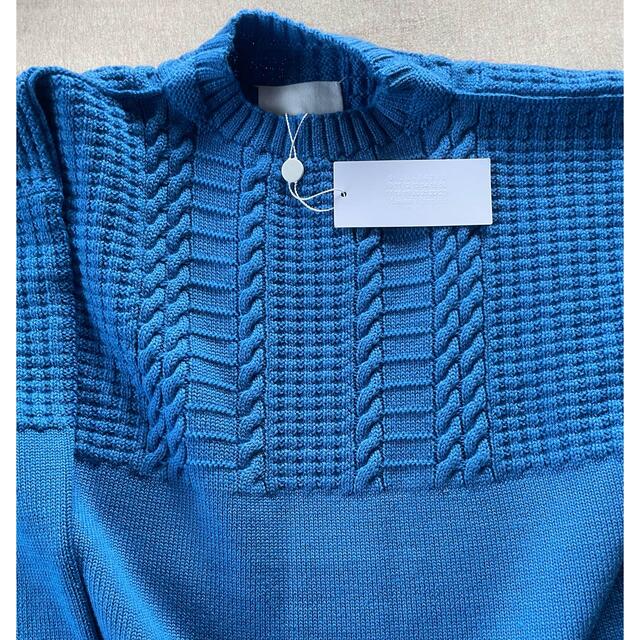 22SS新品M メゾン マルジェラ アランニット セーター メンズ ブルー