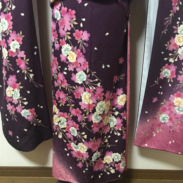 日本代理店正規品 [大特価！！！] 振袖 正絹振袖 京紫色・桜 - 通販