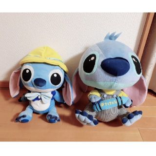 リロアンドスティッチ(リロ&スティッチ)のスティッチ　ぬいぐるみ　2体(キャラクターグッズ)