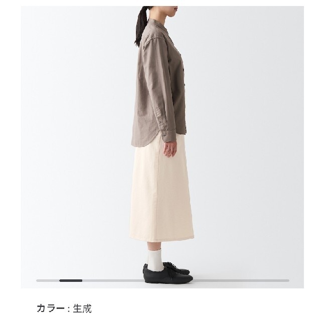 MUJI (無印良品)(ムジルシリョウヒン)の無印良品 チノセミフレアースカート レディースのスカート(ミニスカート)の商品写真