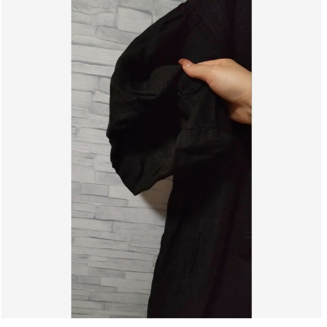 CELFORD(セルフォード)のkei shirahata バルーンスリーブ リネン ワンピース ブラック 黒 レディースのワンピース(ロングワンピース/マキシワンピース)の商品写真