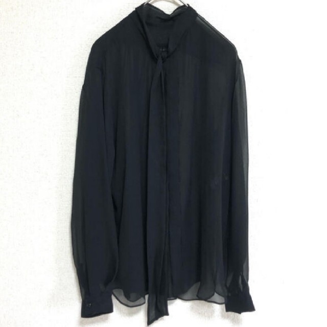 お値下げ♪【ドゥロワー】シルクシフォン☆ボウタイブラウス-garciotum.com