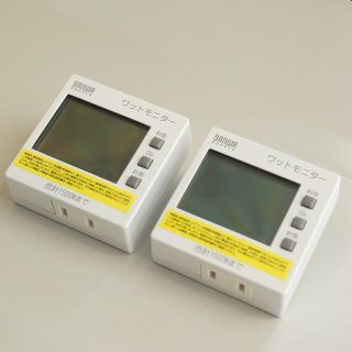 【2個セット】サンワサプライ　ワットモニター　TAP-TST8N(PC周辺機器)