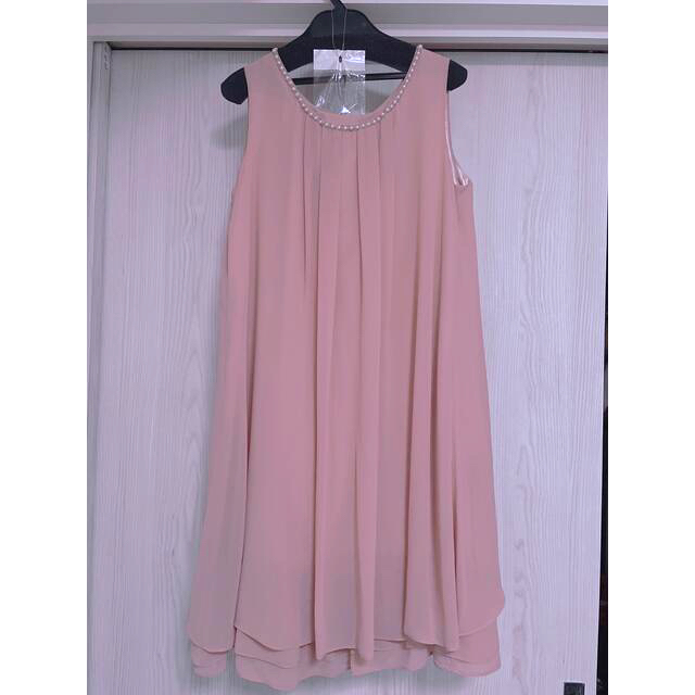 パーティードレス　ピンク レディースのフォーマル/ドレス(ミディアムドレス)の商品写真