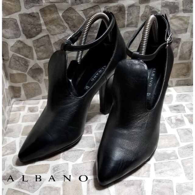 Enzo Angiolini(エンゾーアンジョリーニ)の伊製　ALBANO　パンプス　size 38(約24cm)黒 レディースの靴/シューズ(ハイヒール/パンプス)の商品写真