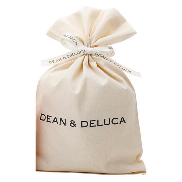 DEAN & DELUCA(ディーンアンドデルーカ)の9/25〆●ディーンアンドデルーカ布ギフトコットンバッグ4リボン白ラッピング包装 インテリア/住まい/日用品のキッチン/食器(収納/キッチン雑貨)の商品写真