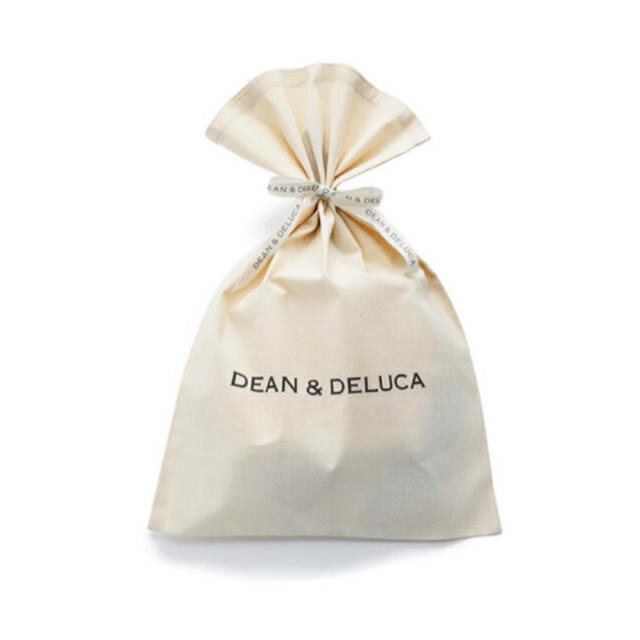 DEAN & DELUCA(ディーンアンドデルーカ)の9/25〆●ディーンアンドデルーカ布ギフトコットンバッグ4リボン白ラッピング包装 インテリア/住まい/日用品のキッチン/食器(収納/キッチン雑貨)の商品写真