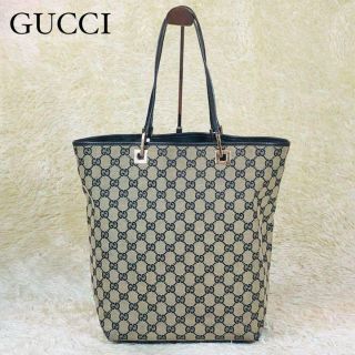 グッチ(Gucci)の【良品✨】グッチ GGキャンバス ハンドバッグ トートバッグ 肩掛け 黒(トートバッグ)