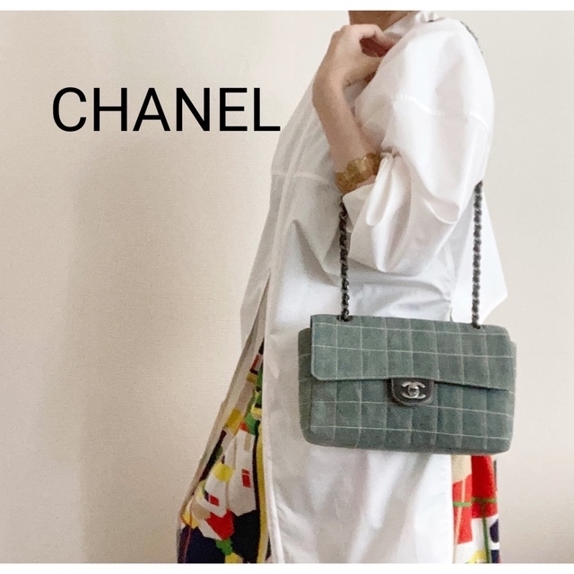 ポッポ様専用♡ シャネル　CHANEL チョコバー　デニム　ショルダーバッグ