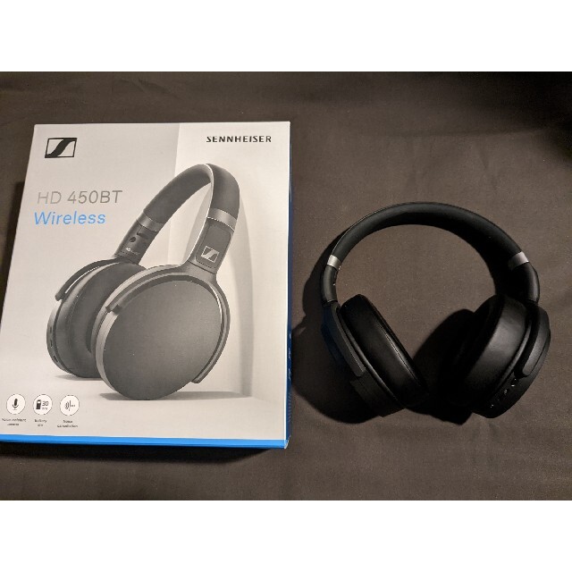 SENNHEISER(ゼンハイザー)のHD450BT ゼンハイザー 黒　ワイヤレスヘッドフォン スマホ/家電/カメラのオーディオ機器(ヘッドフォン/イヤフォン)の商品写真