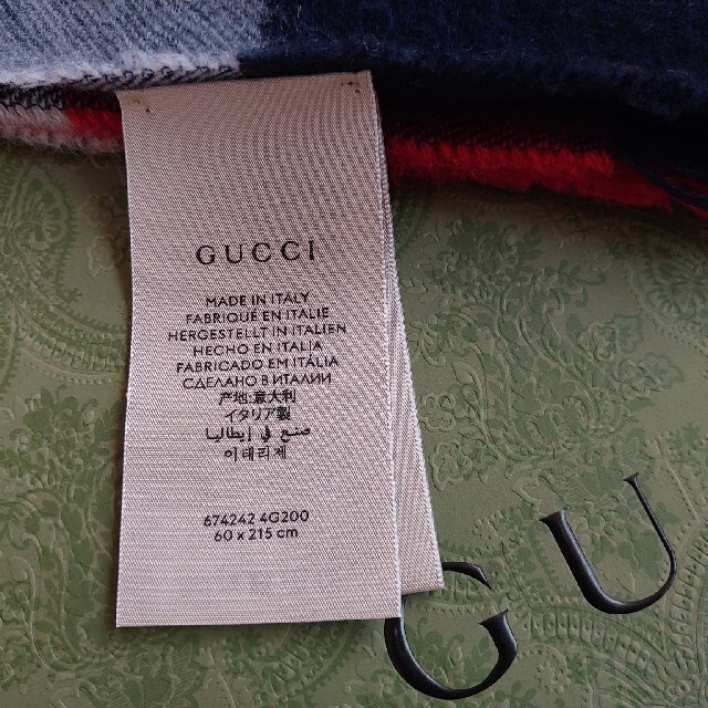 Gucci(グッチ)のGUCCIグッチ⭐インターロッキングチェックのマフラー レディースのファッション小物(マフラー/ショール)の商品写真