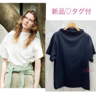 ミラオーウェン(Mila Owen)の新品タグ付♡ ミラオーウェン　ハイネックデザインカットソーTシャツ(Tシャツ(半袖/袖なし))