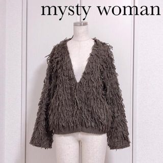 ミスティウーマン(mysty woman)のミスティウーマン ループ ニット カーディガン(カーディガン)