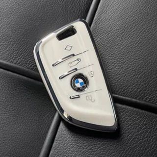 ビーエムダブリュー(BMW)のBMW キーケース ホワイト 白 銀 TPU キーカバー 鍵 g20 g30(車内アクセサリ)