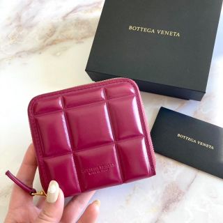 ボッテガヴェネタ(BOTTEGA VENETA)のボッテガヴェネタ ブロックレザー ラウンドジップ ファスナー ミニ財布(財布)