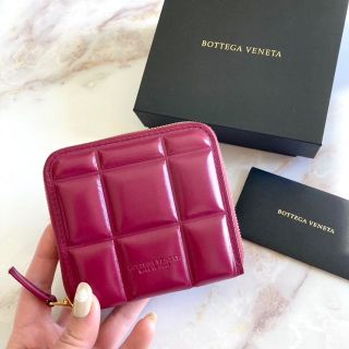 ボッテガヴェネタ(Bottega Veneta)のボッテガヴェネタ ブロックレザー ラウンドジップ ファスナー ミニ財布(財布)