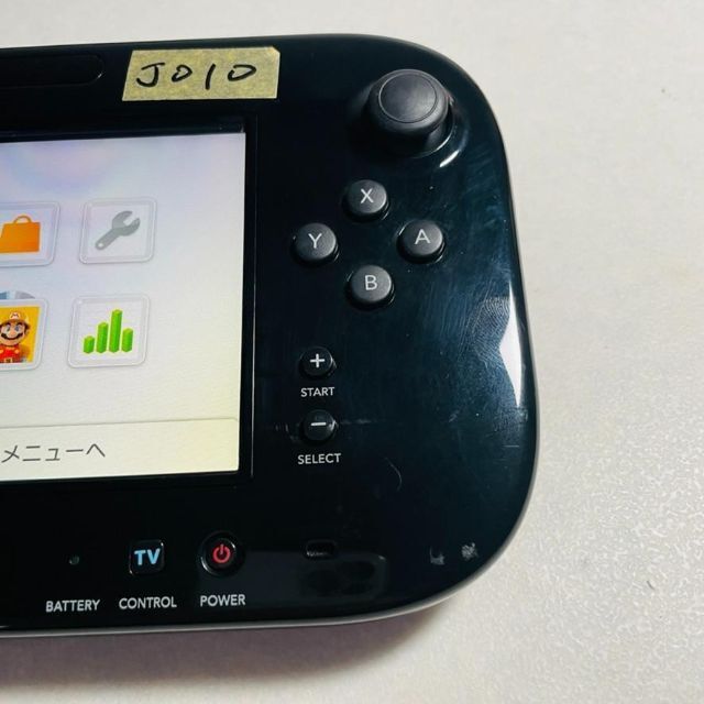 Wii U(ウィーユー)の動作確認済み 任天堂 Wii U Game Pad Kuro 本体のみ J010 エンタメ/ホビーのゲームソフト/ゲーム機本体(その他)の商品写真