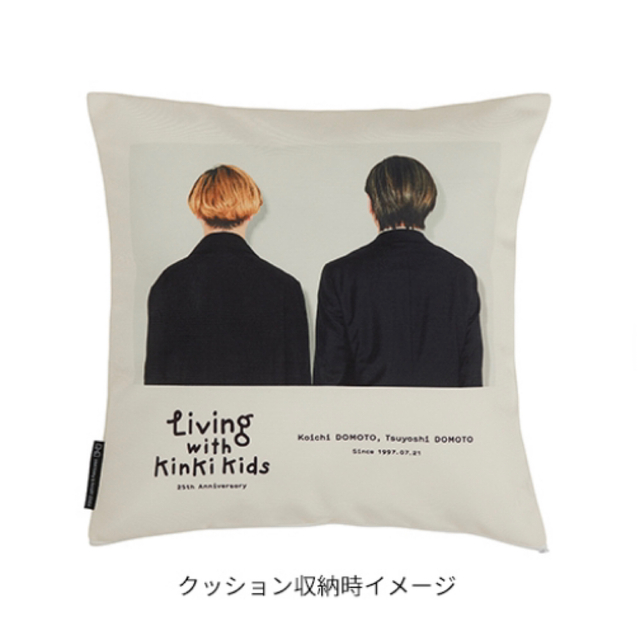 KinKi Kids クッションカバー 新品未開封 25周年 グッズ エンタメ/ホビーのタレントグッズ(アイドルグッズ)の商品写真