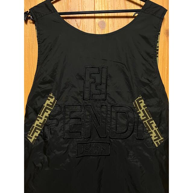 90s FENDI フェンディ ロゴ刺繍 総ズッカ柄 リバーシブル ワンピース 90s FENDI フェンディ ロゴ刺繍 総ズッカ柄 リバーシブル ワンピース