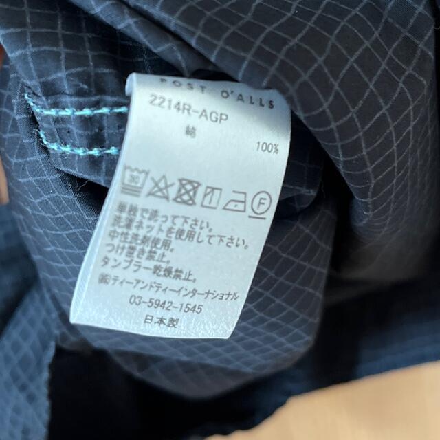 POST O'ALLS acid graph plaid blackシャツ