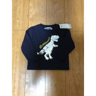 エニィファム(anyFAM)の● anyFAM タグ付き新品 トレーナー 100cm 恐竜 スパンコール(Tシャツ/カットソー)