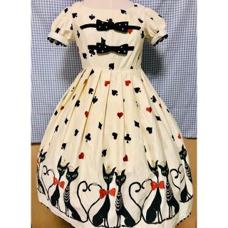 エミリーテンプルキュート 猫の通販 82点 | Emily Temple cuteを買う 直販 エミリーテンプルキュート♡猫柄ワンピース ひざ丈ワンピース