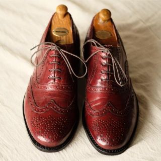 APOLLOアポロ ブタペストモデルウイングチップフルブローグ 赤茶7